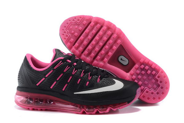 Womens Cheap Air Max 2016 Leather Black Pink Online Store